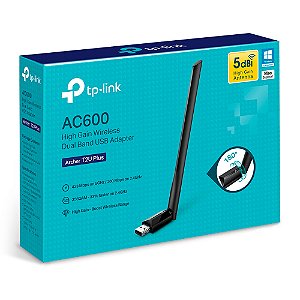 Adaptador Wireless, Tp-Link Archer T2U Plus, AC600, USB, Dual Band