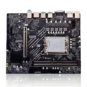 Placa Mãe Soquete 1700 H610 DDR4, Com Slot Para SSD M.2, PCI Express, DisplayPort e Rede Gigabit, Goldentec - GT-H610-M2