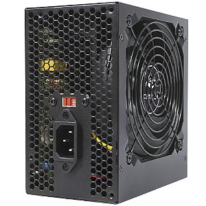 Fonte de Alimentação ATX C3Tech PS-510BK 500W S/ Cabo - Preto