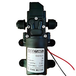 Mini Bomba de Água Sub-Mergivel, 130PSI, 6L/Min, 72W, DC 12V - Preto