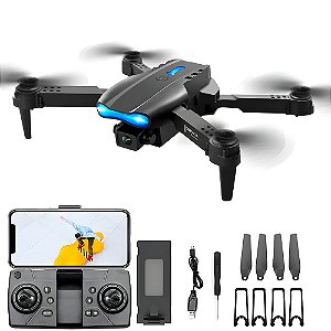 Drone E99 - Pro, Com Câmera HD, Quadricóptero, FPV, Wi-Fi HD - Preto
