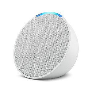 Echo Pop Smart Speaker Com Alexa, Controle De Voz, Wi-Fi, Alto Falantes Potentes - Branco