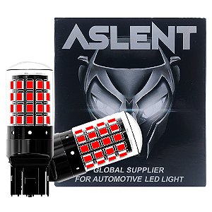 Kit Lâmpada LED CANbus, Para Farol de Carro, Soquete 7443, Vermelho, ASLENT
