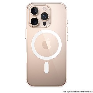 Capa Transparente, Com Suporte Para Carregamento Magnético, Para iPhone 16 Pro