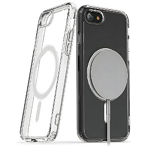 Capa Transparente, Com Suporte Para Carregamento Magnético, Para iPhone 7 / 8 Plus