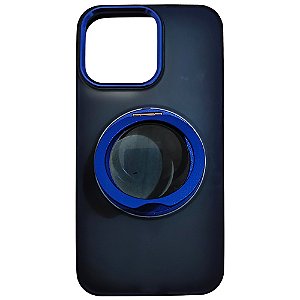 Capa Para iPhone 15 Pro Max, Suporte Para Carregamento Magnético, Azul, BGM
