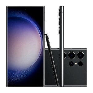 Smartphone Samsung Galaxy S23 Ultra 5G Preto 256GB, Tela 6.8'', 12GB RAM, Inteligência Artificial, Câmera Quádrupla