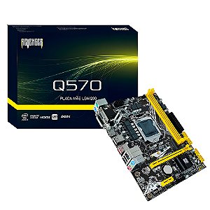 Placa Mãe Intel LGA 1200, G-Q570, Slot M.2 NVMe, VGA, HDMI, Revenger