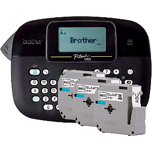 Rotulador Eletrônico Portátil, Brother PT-M95BK, Preto, Com 3 Fitas M231