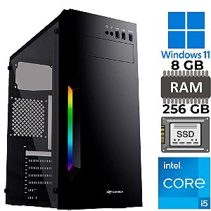 Computador Core I5-10400, RAM 8GB DDR4, SSD 240, GT-H510 Com Slot M2, Rede Gigabit, MT-210BK, Windows 11