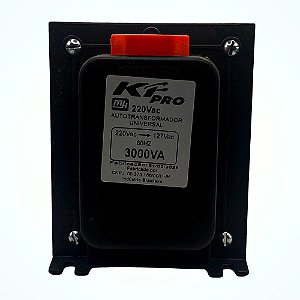 Autotransformador KF, Bivolt 110/220V, 3.000VA, Pro, Preto -TRF0914