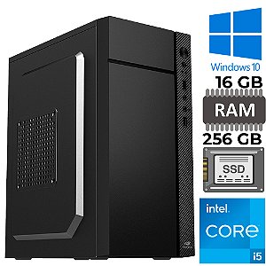 Computador Core I5-4570, GT-H81 Com Slot M2, Rede Gigabit, RAM 16GB, SSD 256GB, Gab 34-BK, Windows