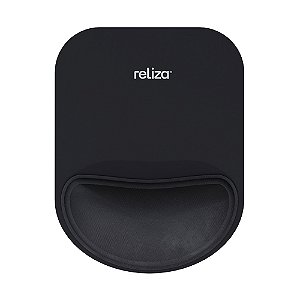 Mousepad Ergonômico 17x22cm, Reliza Compact, Com Apoio de Pulso e Base Antiderrapante - Preto
