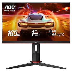 Monitor Gamer AOC Hero 24" Full HD, 165Hz, 1ms, Com Ajuste de Altura, AMD FreeSync, Low Input Lag - 24G2S/BK