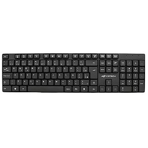 Teclado USB Multimídia KB-M10BK, ABNT2, Plug And Play, Regulagem de Altura, C3Tech - Preto
