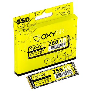 SSD M.2 NVMe 256GB OxyBR, Leitura 2.400MB/s, Gravação 1.700MB/s, OXYBRNVME4/256, 3D NAND TLC, S.M.A.R.T