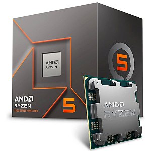 Processador AMD Ryzen 5 8400F, 4.2GHz (4.7GHz Turbo), 6-Cores 12-Threads, AM5, Com Cooler AMD Wraith Stealth, 100-100001