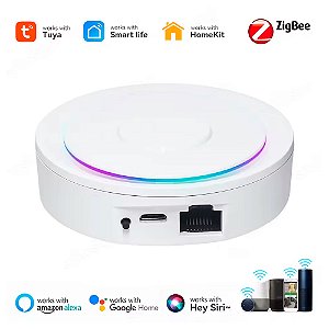 HUB Gateway Multifuncional, Zigbee 3.0, Controle IR, Cabeado, Compatível Com Apple Homekit, Alexa, ZLG2 - Branco