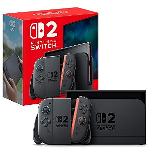 Console Nintendo Switch 2 - 256 GB Armazenamento, Tela LCD 7,9″ 1080p HDR, Som 3D Espacial, Portátil/TV - Preto