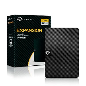 HD Externo Portátil Seagate Expansion 1TB, USB 3.0, 2.5", Preto, STKM1000400, Plug & Play, Compatível com Windows/Mac
