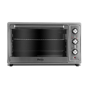 Forno Elétrico Philco PFE70I 70L Inox 220V Timer 60min Controle Temperatura 90-230°C Bancada com Grelha e Assadeira