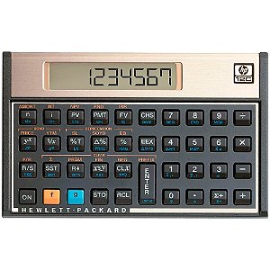 Calculadora Financeira HP 12C Gold Original, 120 Funções, RPN, 10 Dígitos LCD, Programável