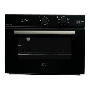 Forno a Gás de Embutir Fischer Infinity 50L com Grill Elétrico, Timer 120 min, Temperatura 160-260°C, Vidro Duplo, 110V