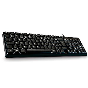 Teclado USB Slim, Plug and Play TCN, ABNT2, 105 Teclas, Cabo 1,7m, TCN950 - Preto