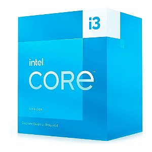 Processador Intel Core i3-13100F, 3.40 GHz (Turbo 4.50 GHz), 4 Núcleos, 12MB Cache, TDP 60W, LGA 1700, 13ª Geração, Box
