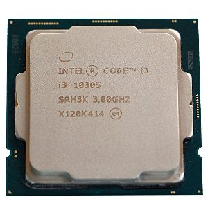 Processador Intel Core i3-10305, 3.80 GHz (Turbo 4.50 GHz), 4 Núcleos, 8MB Cache, TDP 65W, LGA 1200, 10ª Geração, OEM