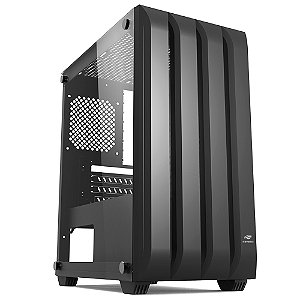 Gabinete Gamer C3Tech MT-G100BK Mid Tower, Lateral em Vidro Temperado, USB 2.0 + USB 3.0, s/Fonte - Preto