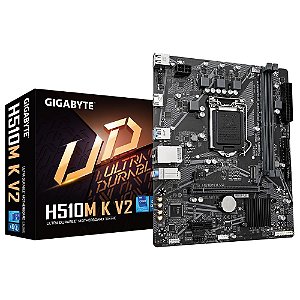 Placa Mãe Gigabyte H510M K V2 M.2, LGA 1200, DDR4 até 64GB, 10ª/11ª Geração Intel, HDMI