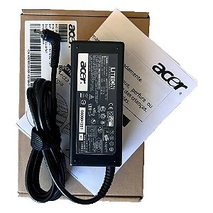 Fonte Para Notebook Compatível Acer, 19v, 3.42A, Plug Pino Fino 3,0mm x 1,0mm