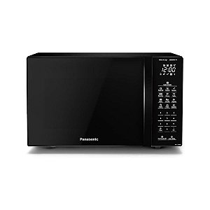 Microondas Panasonic Dupla Refeição 27L 220V 800W Antibacteria AG Antiaderente Prata - NN-ST55LMRU