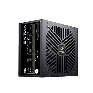 Fonte ATX Gamer C3Tech PS-600BK 600W Real, Bivolt, Ventoinha Silenciosa, Proteções OVP/UVP/SCP