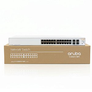 Switch HP Aruba, 24 Portas Gerenciável Gigabit HPE Networking Instant On 1930 24G 4SFP/SFP+ JL682A