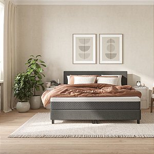 Colchão Emma Hybrid Lite King 193x203cm, Molas Ensacadas e Espuma Airgocell, Firmeza Média, Tecnologia Alemã