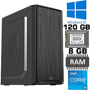 Computador Intel Core i5-2400S, SSD 120GB, Memória RAM 8GB DDR3, Windows 10, Gabinete 33BK
