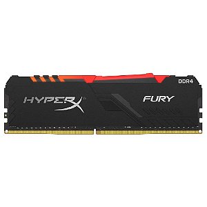 Memória RAM HyperX Fury RGB 16GB (1x16GB) DDR4 3000MHz, CL15, 1.2V XMP, Infrared Sync, Preto, HX430C15FB3A/16