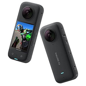 Câmera Insta360 X3 Ação 360, Resistente Água 10m, Sensor 1/2" 48MP, 5.7K Vídeo, Fotos 72MP, FlowState, Ecrã Tátil 2.29"