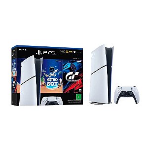 Console PlayStation 5 Slim Digital SSD 825GB 4K UHD 120Hz Ray Tracing + Controle DualSense e 2 Jogos, Bivolt, Branco