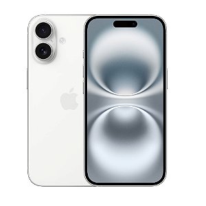 Iphone 16 Apple iOS 128Gb Tela 6,1'' Câmera de 48MP Com Cabo de Recarga USB-C, (MYE93BR/A) Branco
