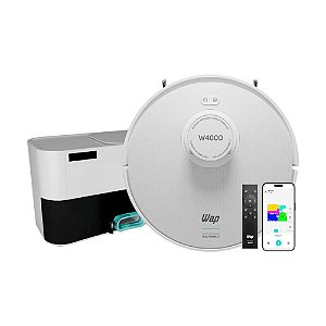 Robô Aspirador Wap Robot W4000  Estação Autolimpante, Mapeamento LDS 360°, Passa Pano com MOP Giratório 220V 60Hz