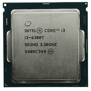 Processador Intel Core i3-6300T 3.3GHz, 4M Cache, LGA 1151, 6ª Geração, Dual-Core 35W, HD Graphics 530, OEM S/Box