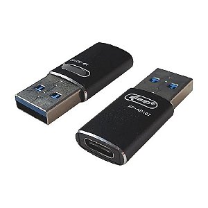 Adaptador OTG USB 3.0 KNUP KP-AD107 - Conversor Plug USB-C Fêmea p/ USB-A Macho