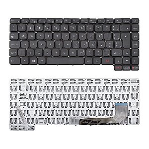 Teclado Notebook Compatível Positivo Motion Gray Q646C, C4128C-S, C4120F com Botões YouTube Netflix Deezer, BringIT