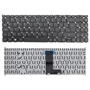 Teclado Notebook Compatível Acer Aspire 5 A515-52G A315-54 A315-42G A115-31, ABNT2, Sem Moldura, Preto, BringIT