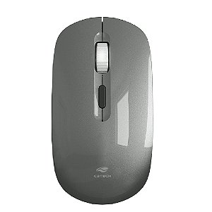 Mouse Sem Fio Recarregável 1600 DPI, Nano Receptor USB, Cinza, M-W80GY - C3Tech