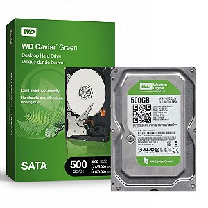HD Interno Desktop WD Caviar Green 500GB SATA 6Gb/s 5400RPM 64MB Cache WD5000AZRX 3.5"
