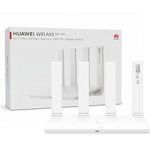 Roteador Huawei Wi-Fi 6 Plus AX3 WS7100 V2, Dual Core 3000Mbps, 802.11ax, Dual Band 2x2, MIMO 5GHz, 160MHz OFDMA MU-MIMO